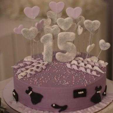 На день народження торт для дівчинки на 15 років 008