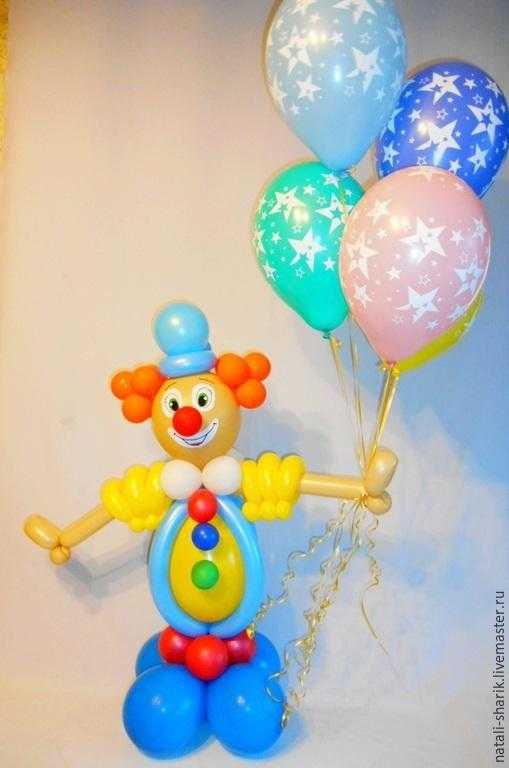 Картинка клоун з кулями для дітей 011