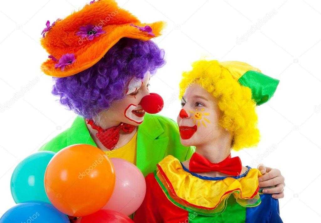 Картинка клоун з кулями для дітей 006