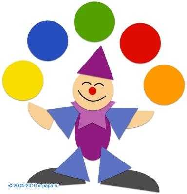 Картинка клоун з кулями для дітей 012