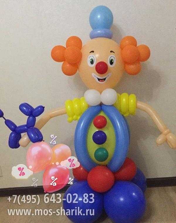 Картинка клоун з кулями для дітей 003