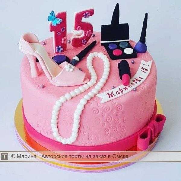 На день народження торт для дівчинки на 15 років 012