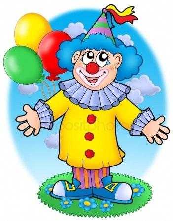 Картинка клоун з кулями для дітей 018