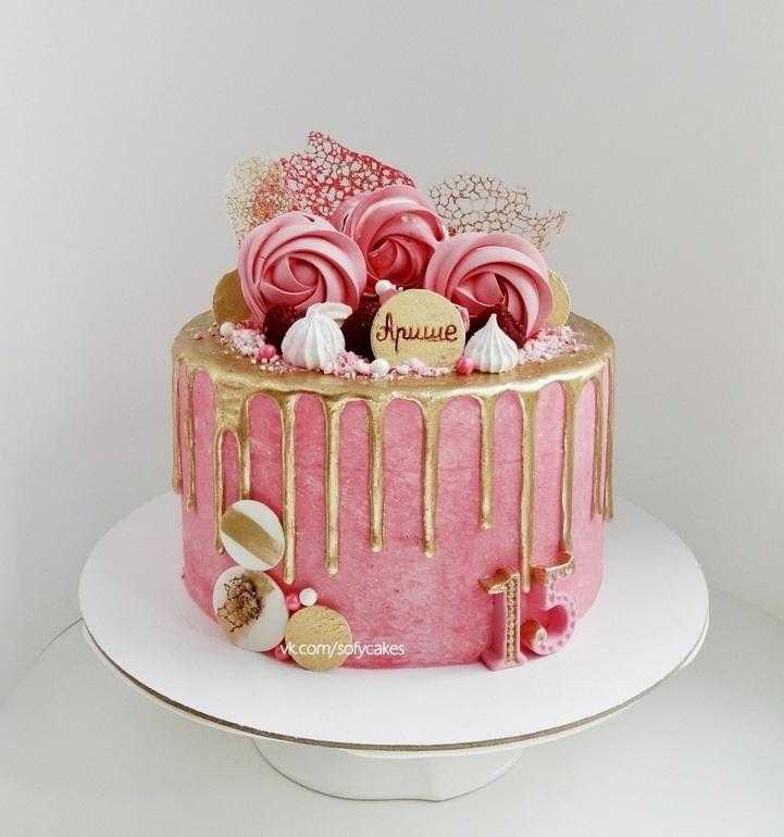 На день народження торт для дівчинки на 15 років 021