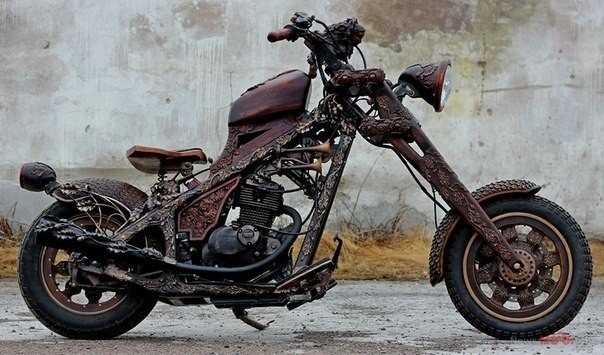Мотоцикл в стилі стімпанк 019