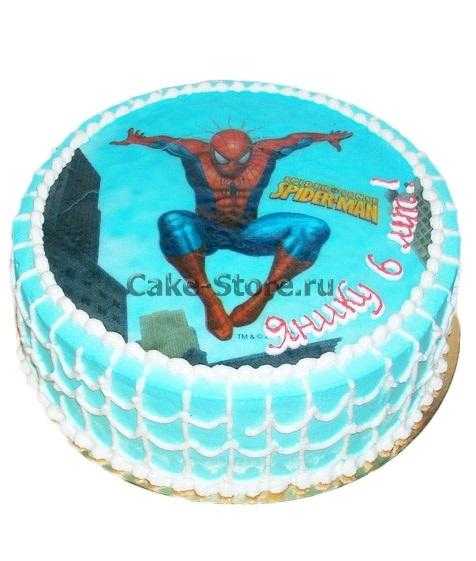 Торт з зображенням людина павук фото 010