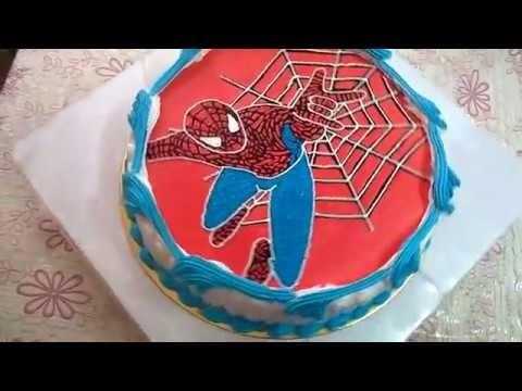 Торт з малюнком людина павук фото 009