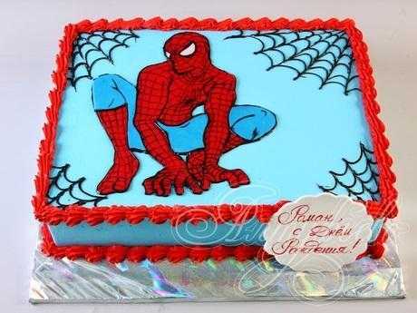 Торт з малюнком людина павук фото 016