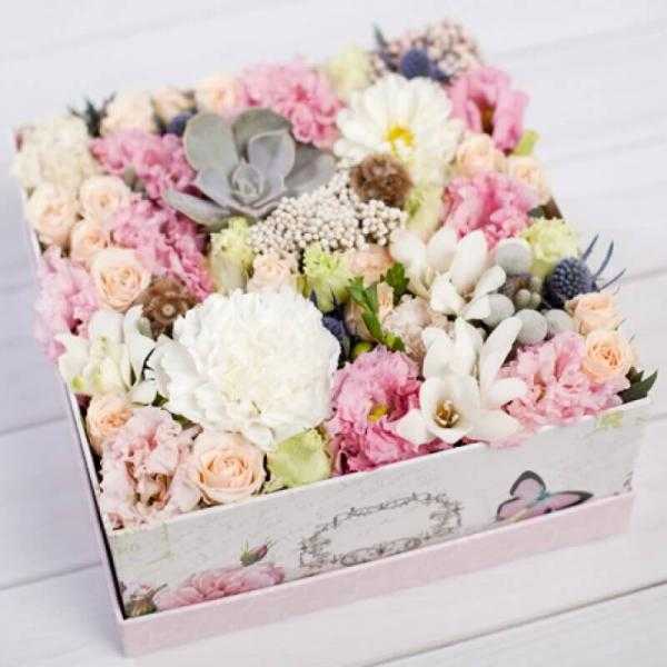 Картинки цветов в коробке (40 фото)