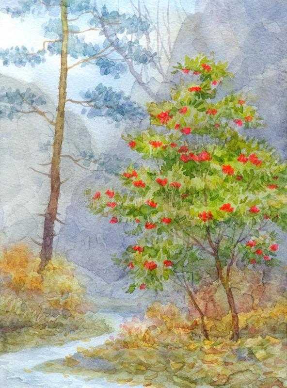 Картинки «Осень нарисованная акварелью» (43 фото)