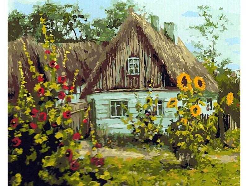 Картинки с домиком в деревне (37 фото)
