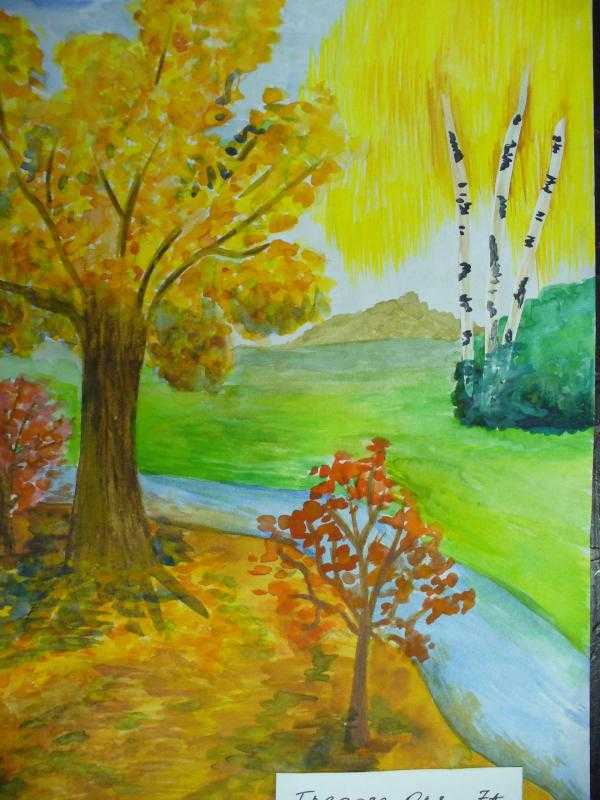 Картинки «Осень нарисованная акварелью» (43 фото)