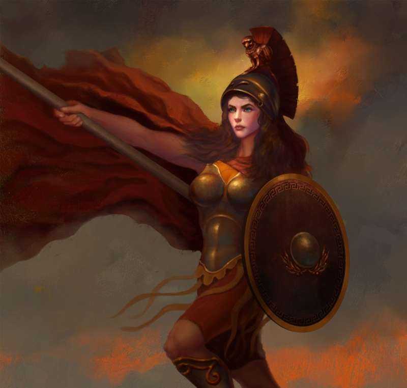 Афина Паллада богиня войны арт