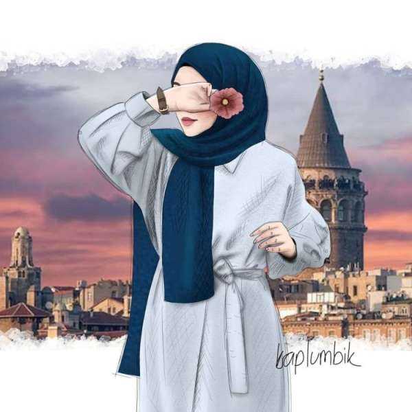 Картина девушка в хиджабе