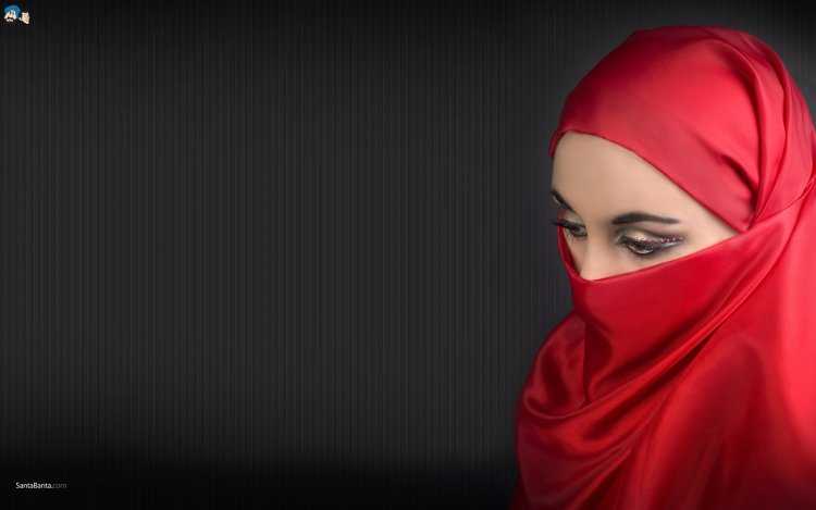 Девушка в хиджабе фон
