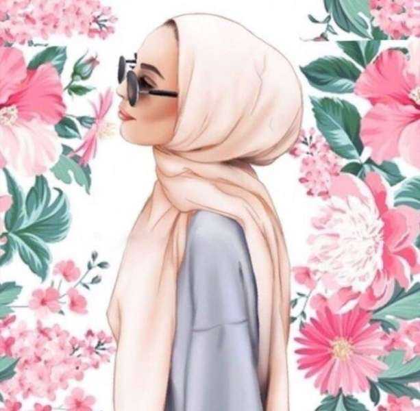 Девушка в хиджабе арт