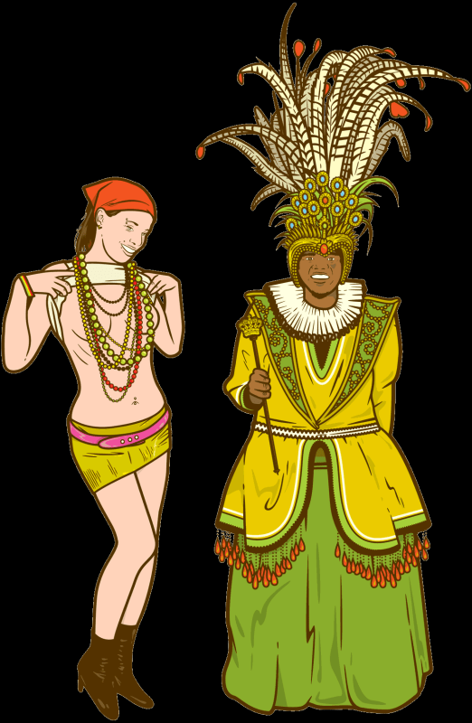 Иллюстрации карнавальных костюмов