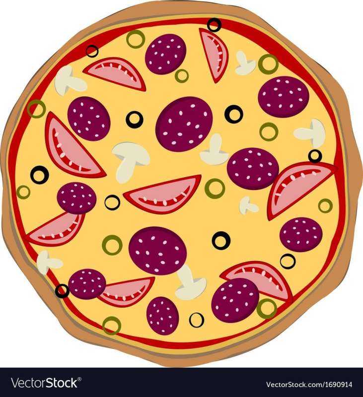Рисунок пиццы для срисовки