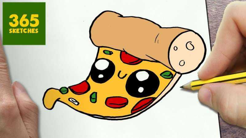 Как рисовать пиццу