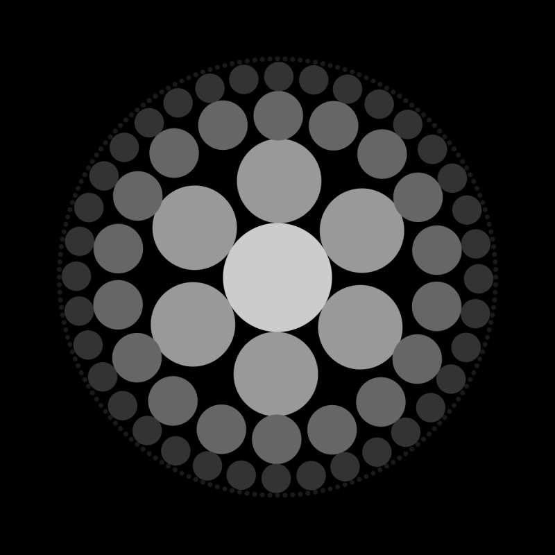 Оптический орнамент в круге