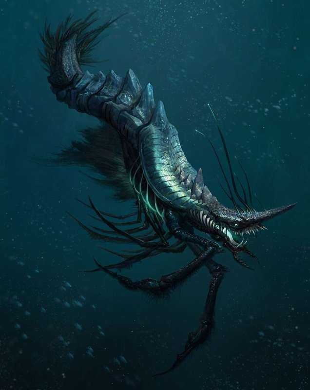 Морской дракон фэнтези Кракен