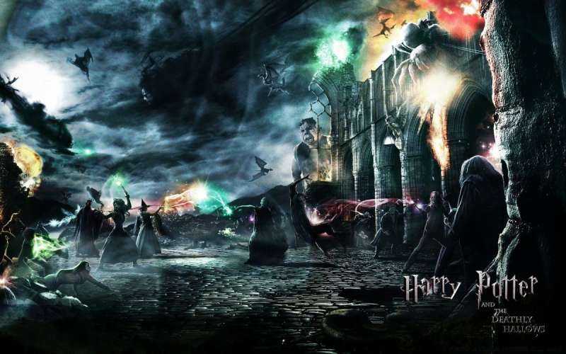 Гарри Поттер и дары смерти битва за Хогвартс арт