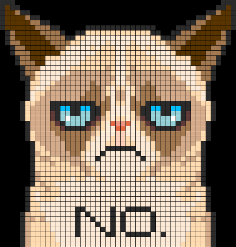 Кот по пикселям