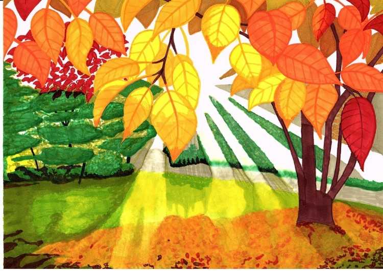 Осенний пейзаж для детского сада