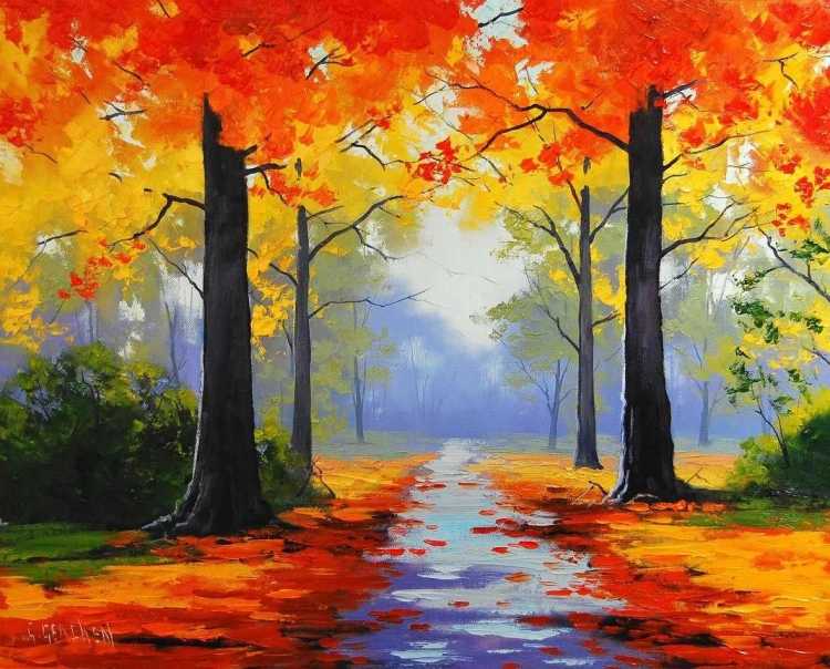 Graham Gercken – autumn Trees & Road
