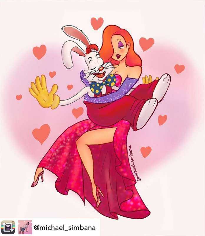 Джессика рэббит и кролик Роджер