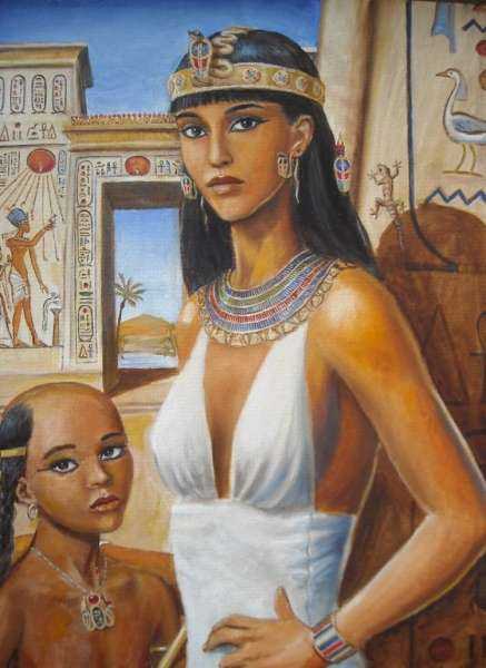 Египетская царица Нефертити фреска