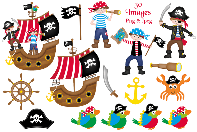 Цифры в пиратском стиле для детей