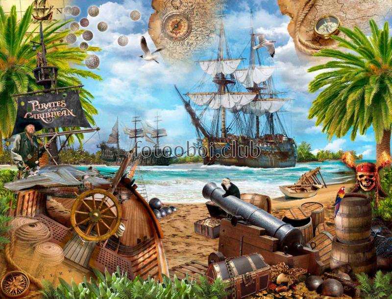 Пиратский остров пираты Карибского моря