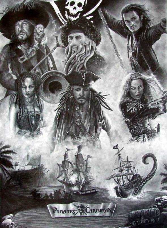 Пираты Карибского моря иллюстрации