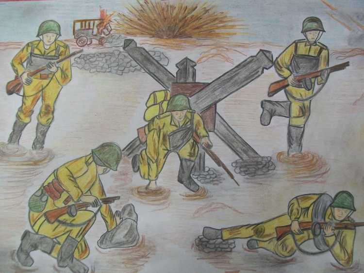 Рисунки по Сталинградской битве