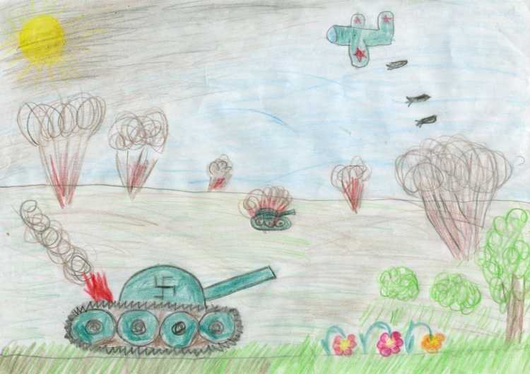 Битва за Москву рисунок школьников
