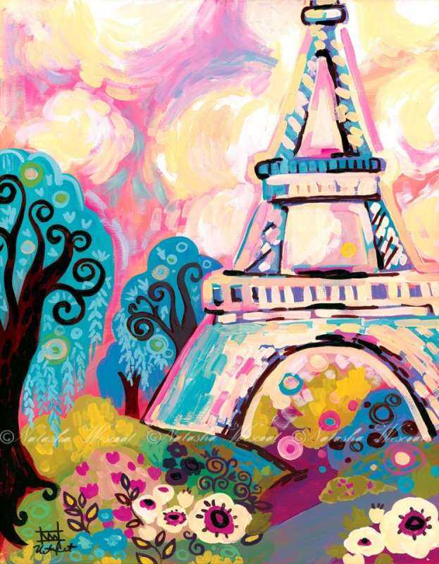 Париж Эйфелева башня арт
