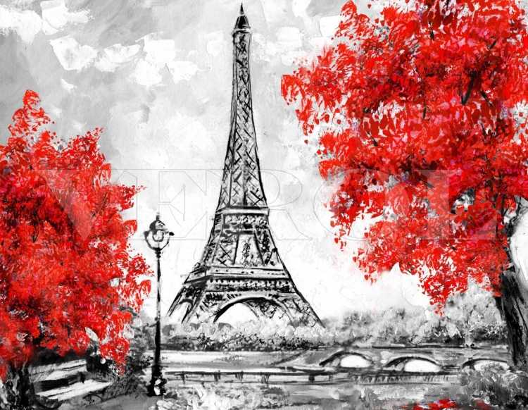 Париж Эйфелева башня живопись