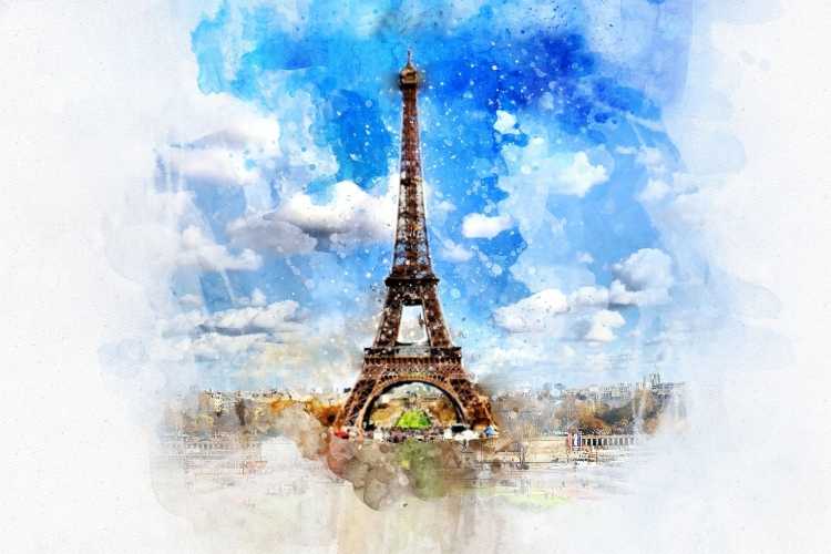 Эйфелева башня Франция рисунок