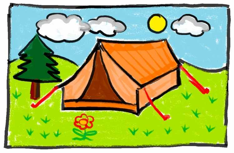 Рисунок на тему лагерь