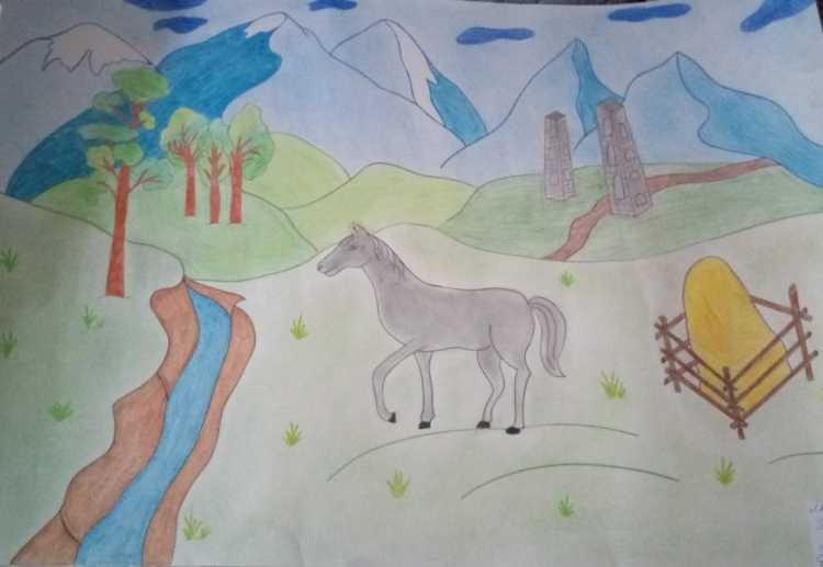 Рисунок я Патриот Кыргызстана 5 класс