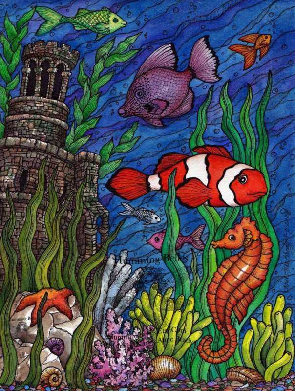 Рисование подводный мир