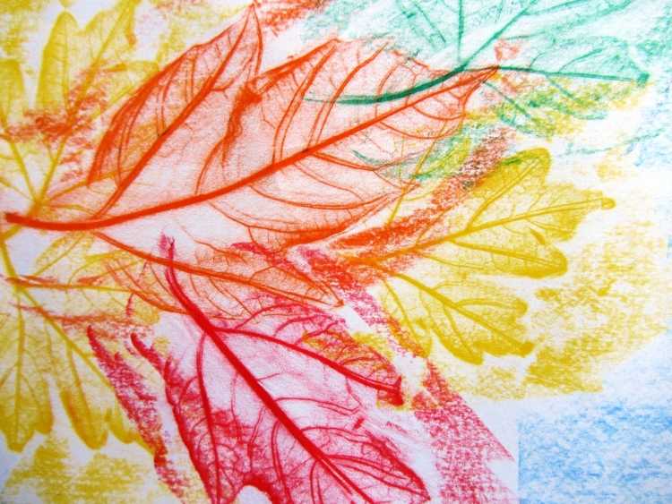 Рисование осенних листьев
