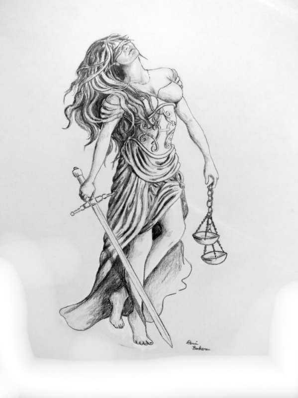 Фемида богиня правосудия арт
