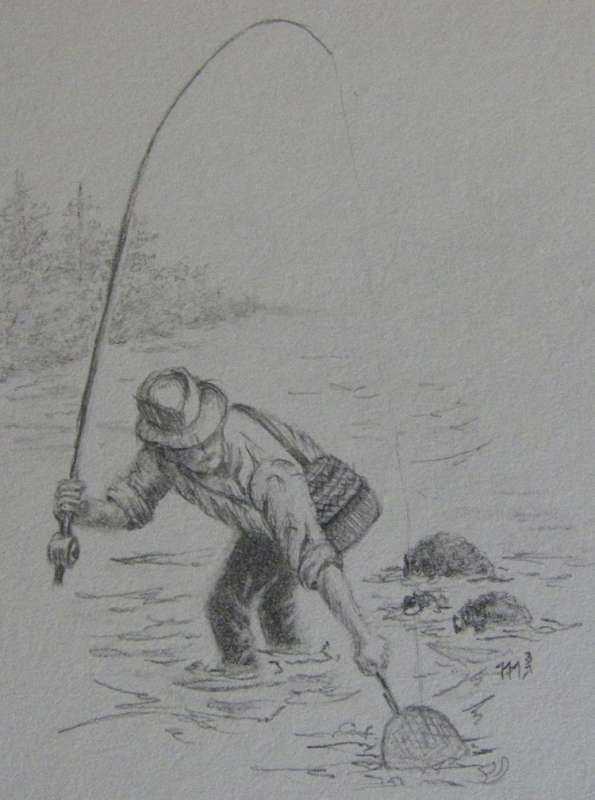 Рыбалка рисунок карандашом