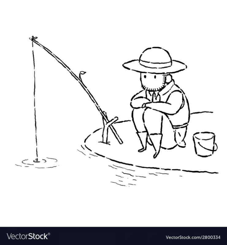 Рыбалка карандашом
