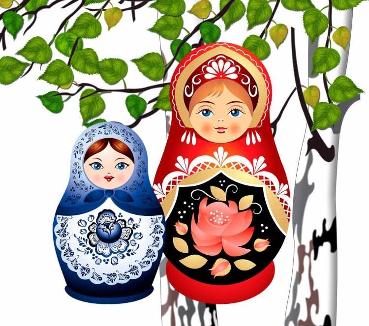 Матрёшка символ России для детей