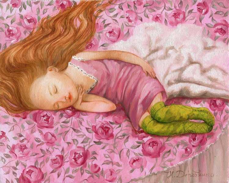 Картина спящая девочка