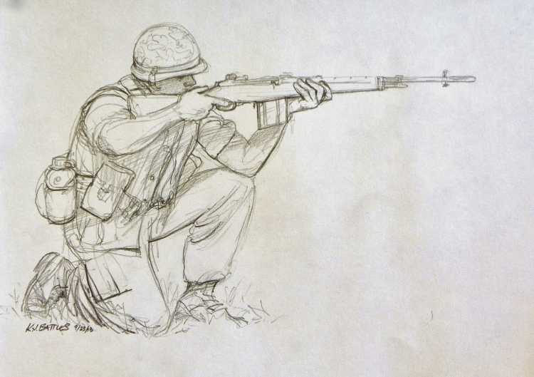 Военные рисунки карандашом