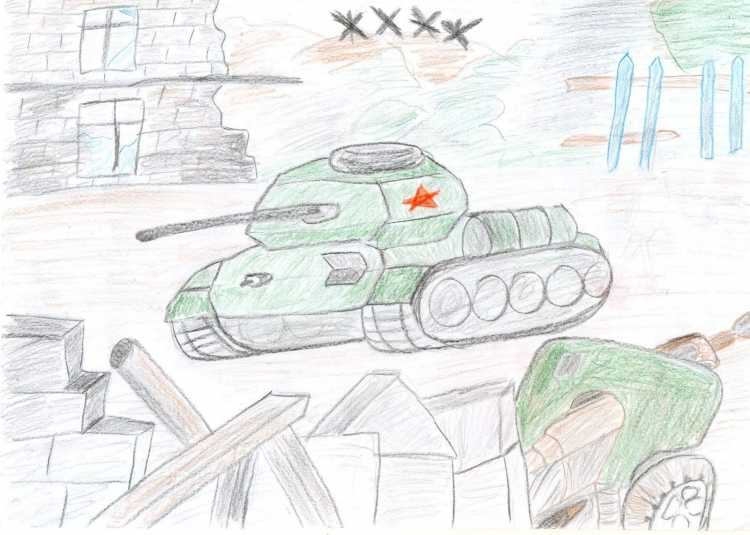 Лёгкие рисунки на тему война